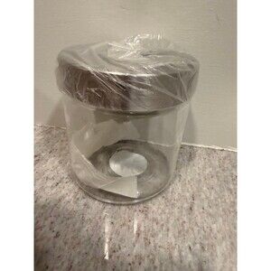29.75 oz Clear Glass Jar with Stainless Steel Lid - New & Unused